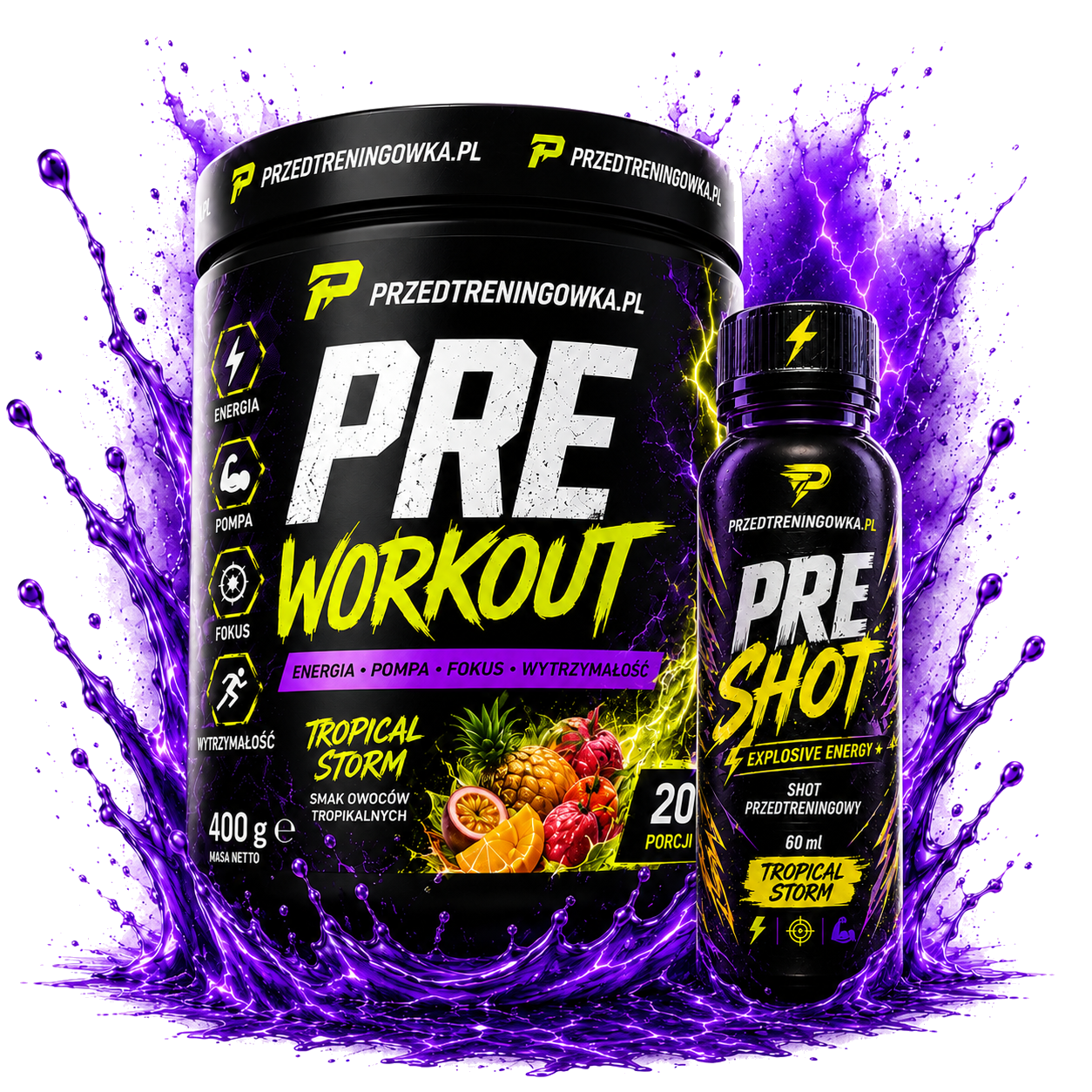 PRE WORKOUT + PRE SHOT Tropical Storm